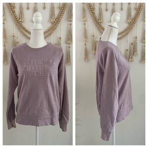 The North Face sweatshirt dusty purple embroidered crew neck lavender medium
